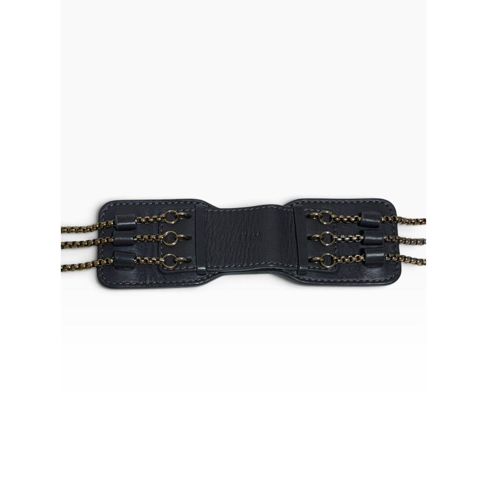 Chloé Vintage 2008/2009 Milton Triple Chain Hobo Bag Gray Leather Gold Hardware - Picture 7 of 11